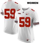 Women's NCAA Ohio State Buckeyes Isaiah Prince #59 College Stitched No Name Authentic Nike White Football Jersey IE20K65TE